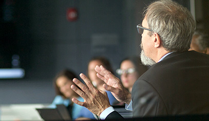 group in a meeting