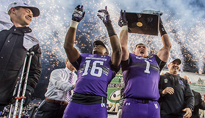 Football players celebrating